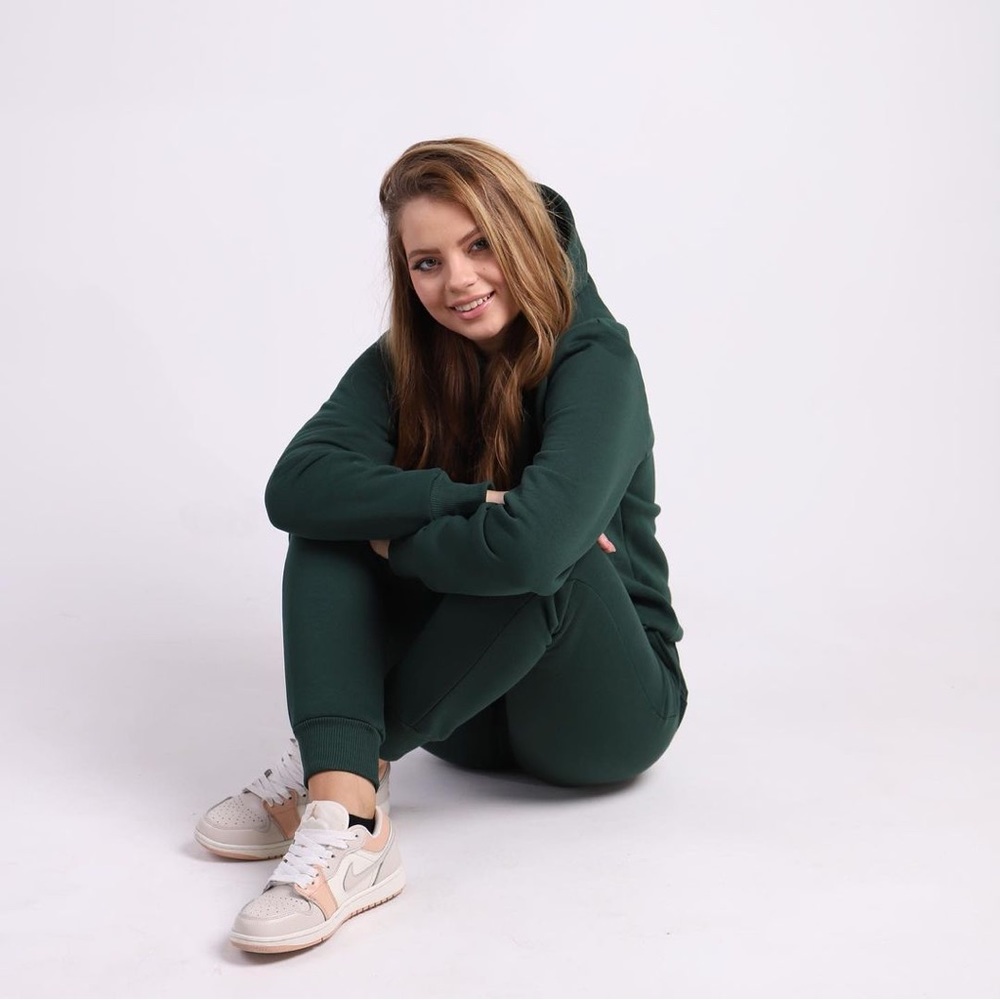 NEW green warm hoodie & joggers sets, fleece model ❄️